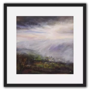 'Mist Over Pendle'. Framed art print by Lita Narayan