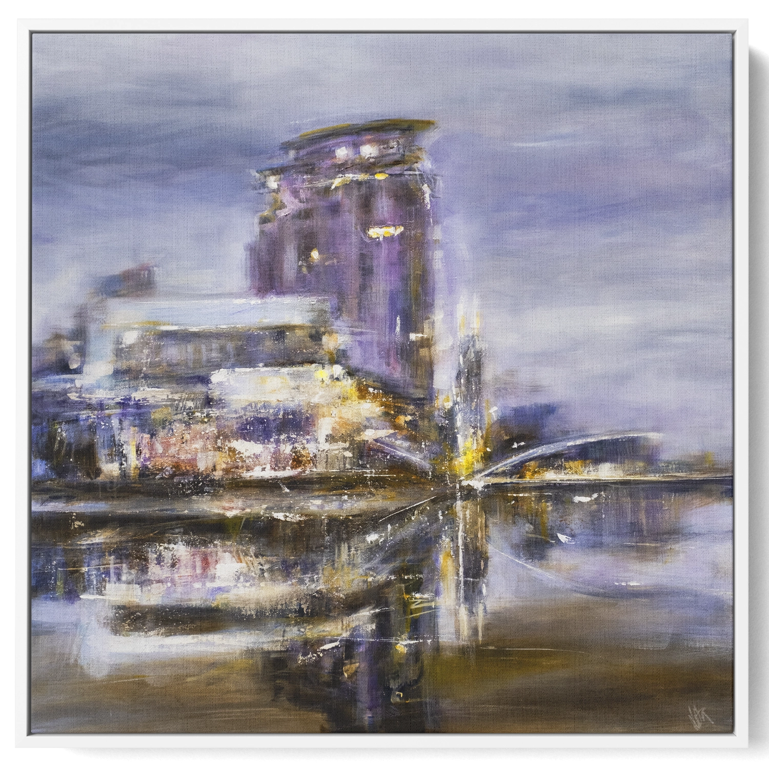 ‘Salford Quays’ <br/>Limited Edition (20)<br/>Supersize Framed Canvas Art Print - Image 3